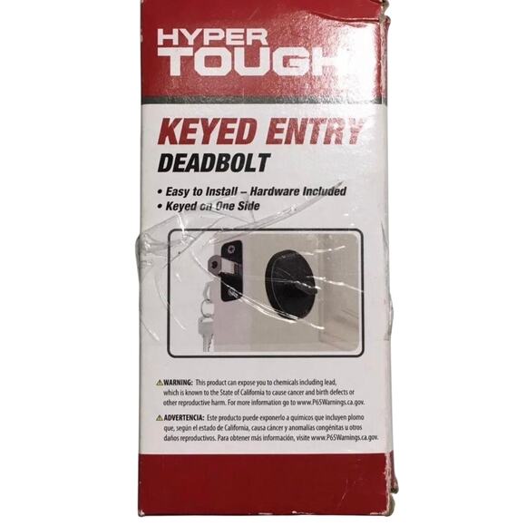 Hyper Tough Keyed Entry Deadbolt Dead Bolt Lock Oil Rubbed Bronze (D) - Picture 4 of 5